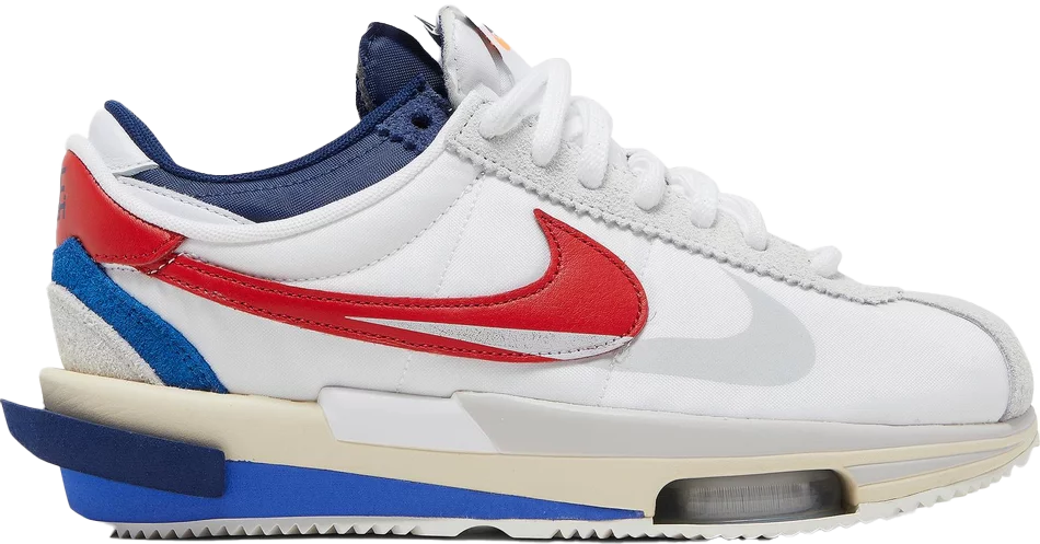 Nike Cortez 4.0 Sacai White University Red Blue